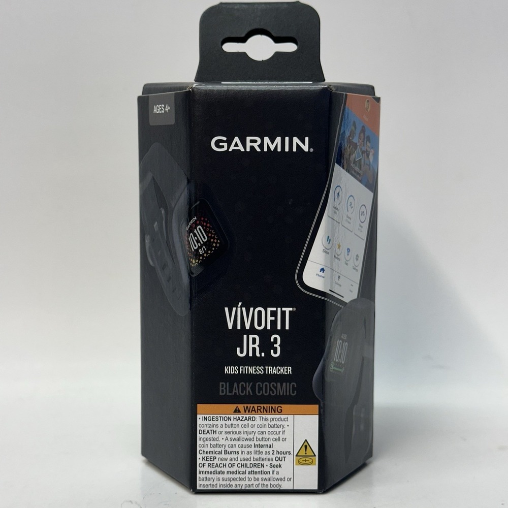 Garmin Vívofit Jr 3 Kids Fitness Activity Tracker Interactive App - Black Cosmic